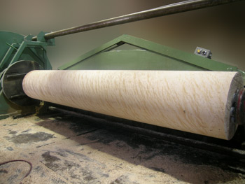 flame birch on lathe